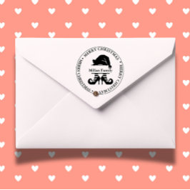 Sello Automático Tema Chica de Navidades elf