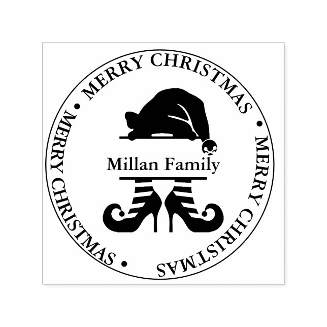 Sello Automático Tema Chica de Navidades elf (Diseño)