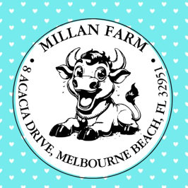 Sello Automático Tema Cute Cow