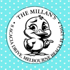 Sello Automático Tema de Cheeky Happy Duck