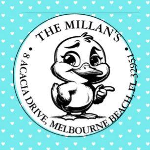 Sello Automático Tema de Cheeky Happy Duck