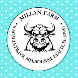 Sello Automático Tema de Cute Angus Bull