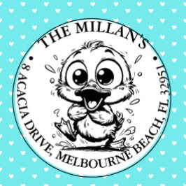 Sello Automático Tema de Cute Happy Duck