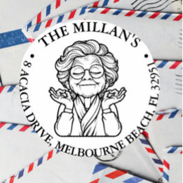 Sello Automático tema de la abuela pacífica