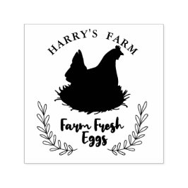 Sello Automático Tema de los huevos frescos de la granja de pollo