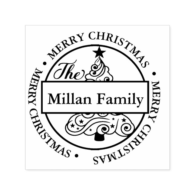 Sello Automático Tema del árbol de Navidad de Candy (Diseño)