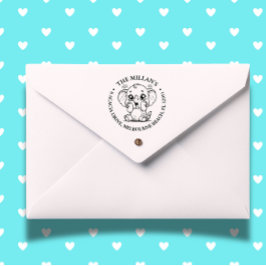 Sello Automático Tema del elefante de Baby Shower