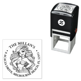 Sello Automático Tema del Fiesta de la Sirena Cuta