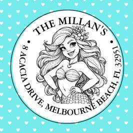 Sello Automático Tema del Fiesta de la Sirena Cuta