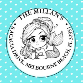 Sello Automático Tema del Fiesta de Mermaid Pool