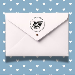 Sello Automático Tema del tiburón blanco