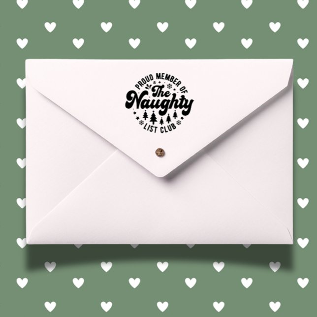 Sello Automático Tema divertido de los Navidades traviesos (Spread festive cheer and smiles with every stamp!)