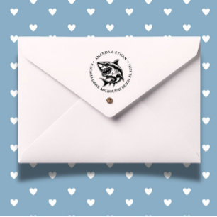 Sello Automático Tema enojado del Tiburón Blanco