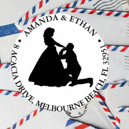 Sello Automático Tema masculino de arrodillamiento boda