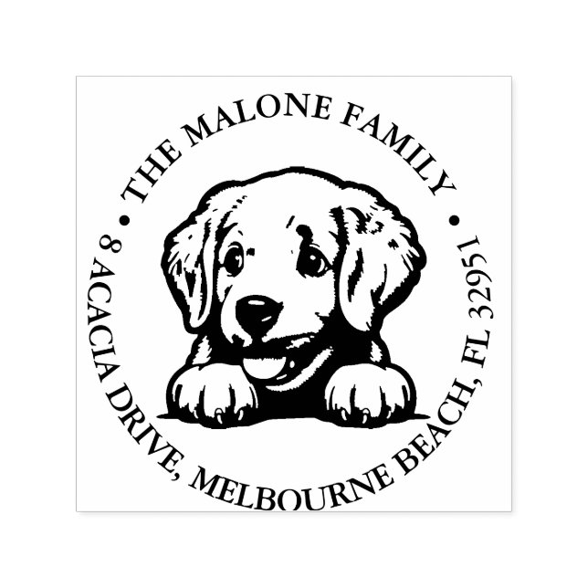 Sello Automático Tema personalizado de búsqueda de cachorros (Diseño)