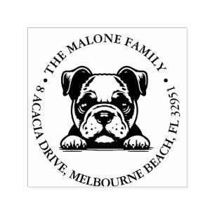 Sello Automático Tema personalizado de la porción de bulldog