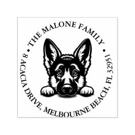 Sello Automático Tema personalizado de Shepard Puppy alemán