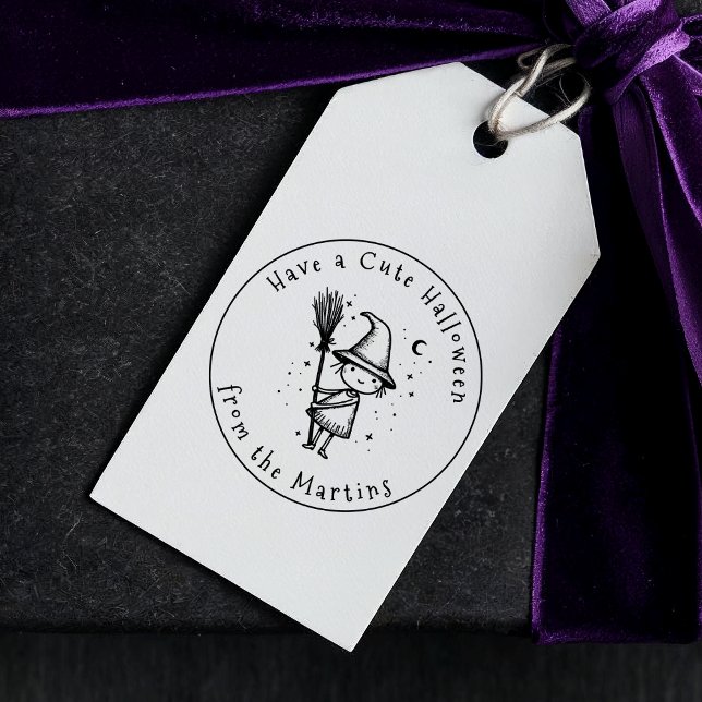 Sello Automático Ten un Halloween lindo - Escoba de Brujas y Aves (Subido por el creador)