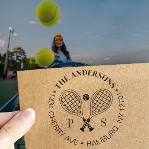Sello Automático Tenis pareja perfecta Nombre personalizado Direcci