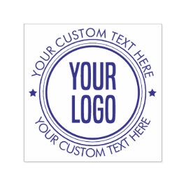 Sello Automático Texto Personalizado Logotipo Empresarial