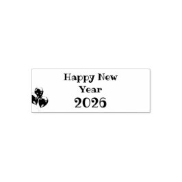 Sello Automático Texto personalizado moderno Feliz Año Nuevo
