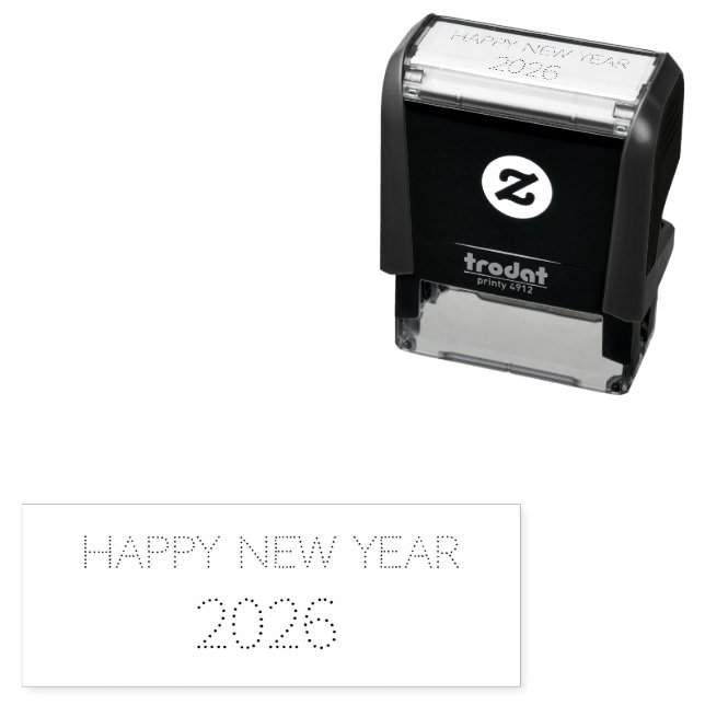 Sello Automático Texto personalizado moderno Feliz Año Nuevo (In Situ)