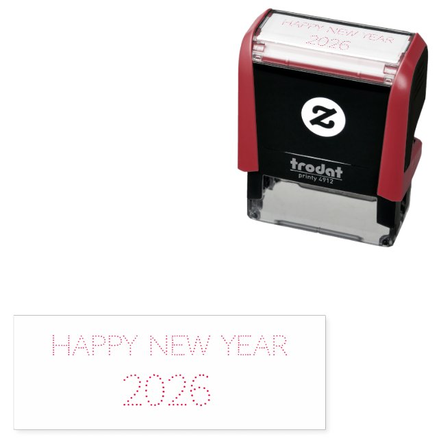 Sello Automático Texto personalizado moderno Feliz Año Nuevo (In Situ)
