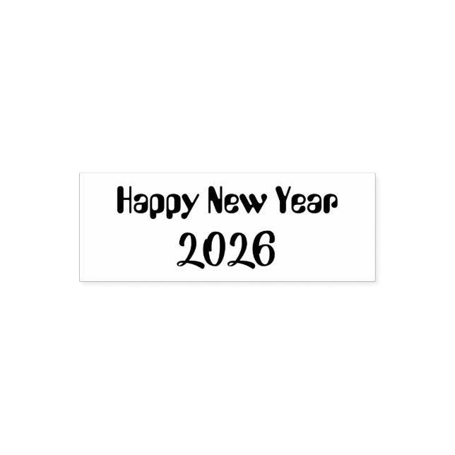 Sello Automático Texto personalizado moderno Feliz Año Nuevo (Diseño)