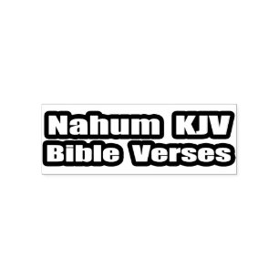 Sello Automático Texto "Versos de la Biblia de Nahum KJV"