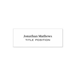 Sello Automático Textura de crema de lino beige Monograma simple el