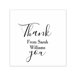 Sello Automático Thank you from add name yellow Pastel boho wedding
