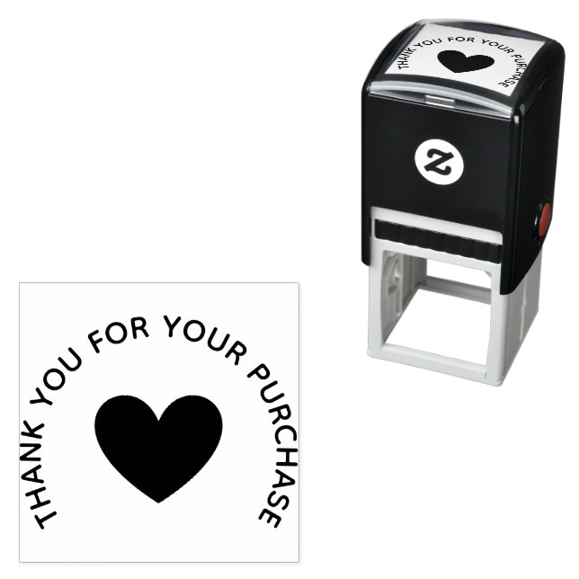 Sello Automático “Thank You” heart Accent Rubber Stamp (In Situ)