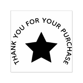 Sello Automático “Thank You” Star Accent Rubber Stamp