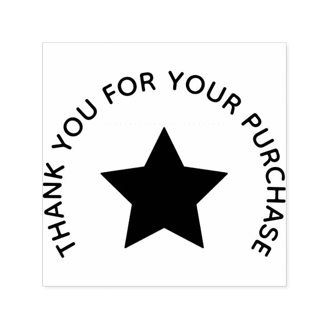 Sello Automático “Thank You” Star Accent Rubber Stamp (Diseño)