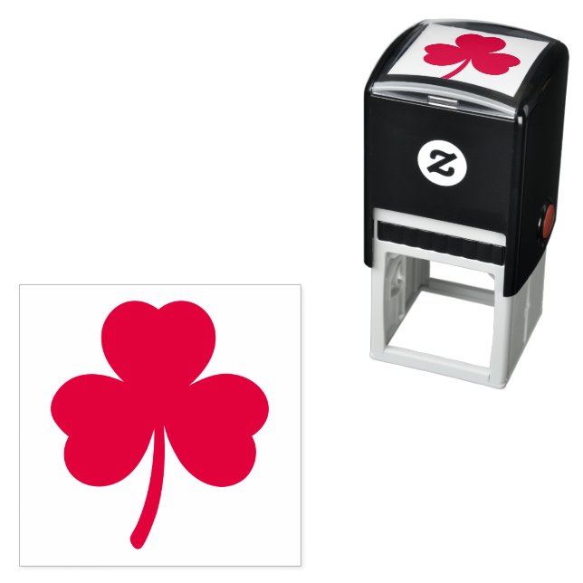 Sello Automático Three Leaf Clover Personalized Self Inking Stamp (In Situ)