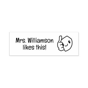Sello Automático Thumbup Personalizado estampado de salón de clase