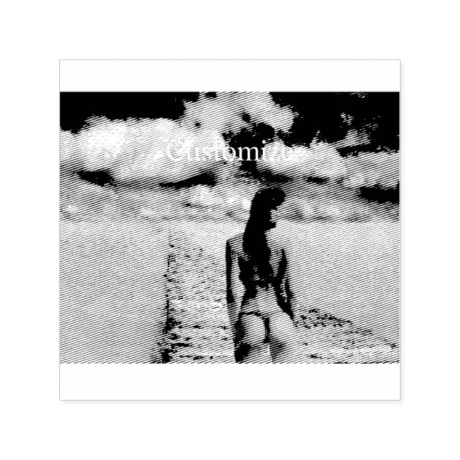 Sello Automático Thunder_Cove, Chica de bikini (Diseño)