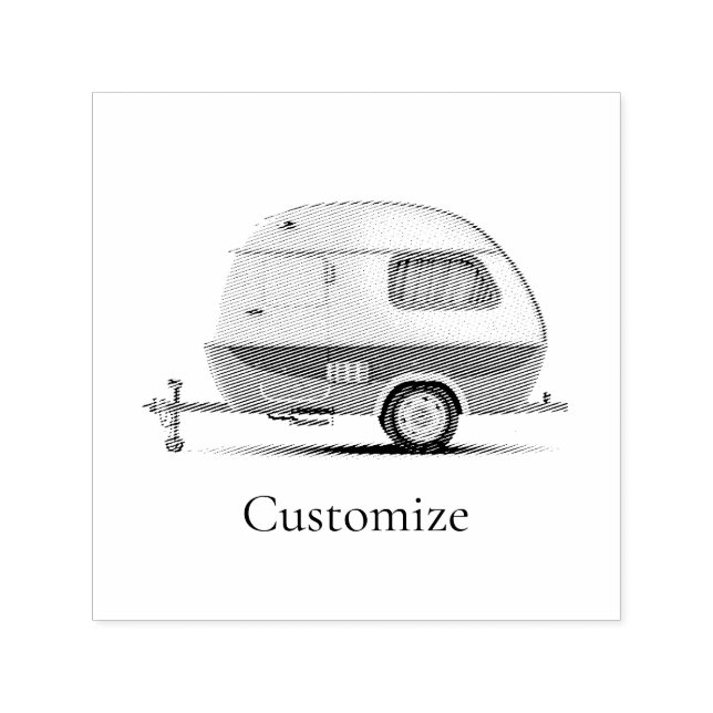 Sello Automático Thunder_Cove del casquillo de remolque retro clási (Diseño)