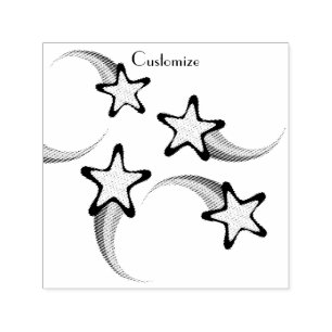 Sello Automático Thunder_Cove, estrellas de tiro arcoiris 