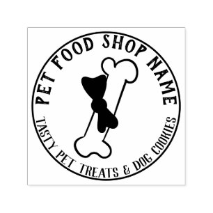 Sello Automático Tienda de Mascotas de Perro Gato Panadería Comida 