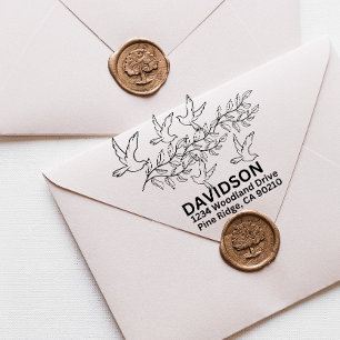 Sello Automático Tipografía Mínima Moderna Nombre Dirección de Reto