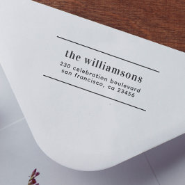 Sello Automático Tipografía moderna | Nombre personalizado y direcc