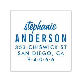 Sello Automático Tipografía moderna personalizado | Dirección de de