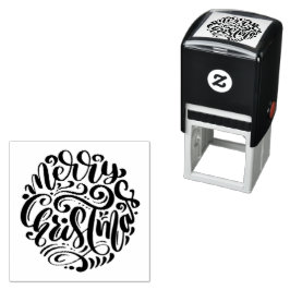 Sello Automático Tipografía navideña de Feliz