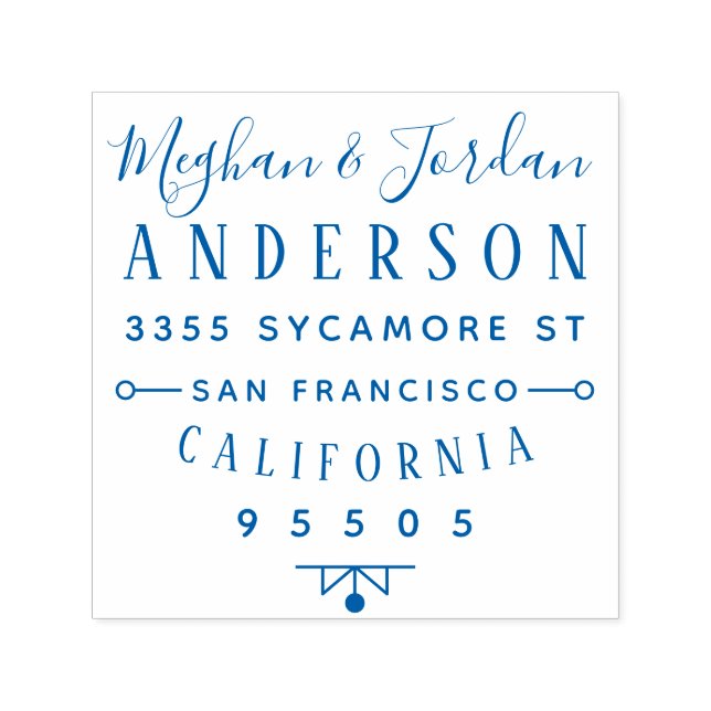 Sello Automático Tipografía personalizado Elegante Dirección de ret (Diseño)