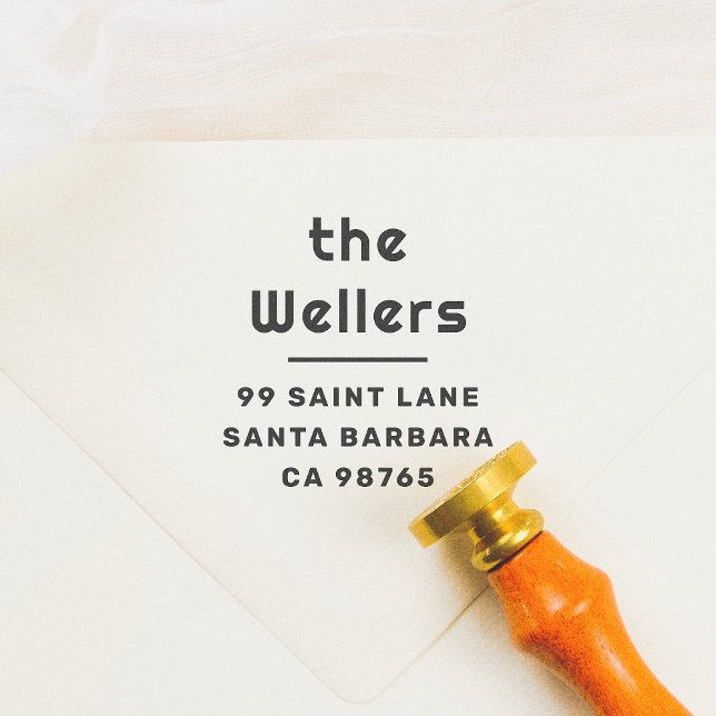 Sello Automático Tipografía retro Dirección de devolución negrita (Subido por el creador)