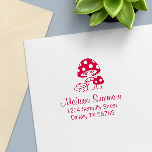 Sello Automático Toadstool Mushrooms Dirección