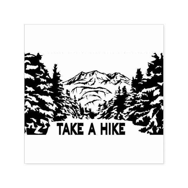 Sello Automático Toma una cita de Hike en el paisaje de montaña mon (Diseño)