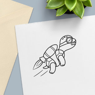 Sello Automático Tortuga divertida