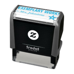 Sello Automático "¡TRABAJO EXEMPLARIO!" + Nombre del educador Perso